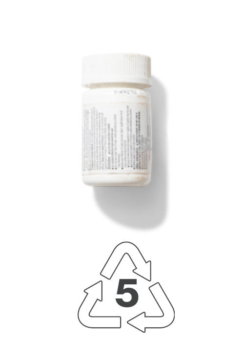 Example of plastic type 5: pill bottle