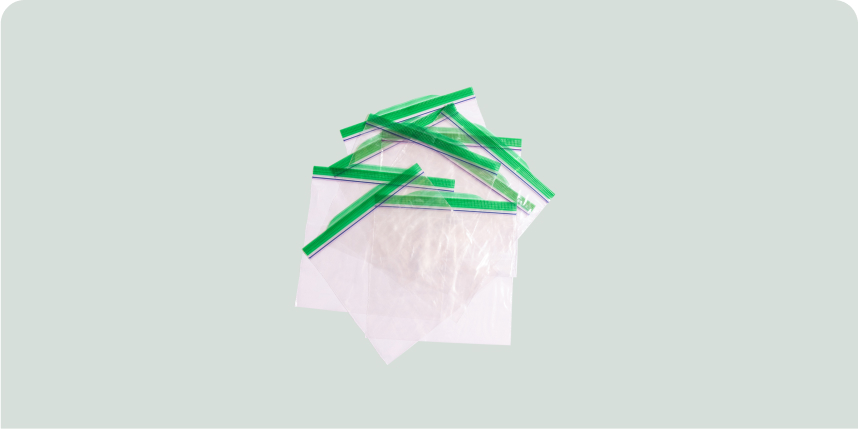 Plastic ziplock bags
