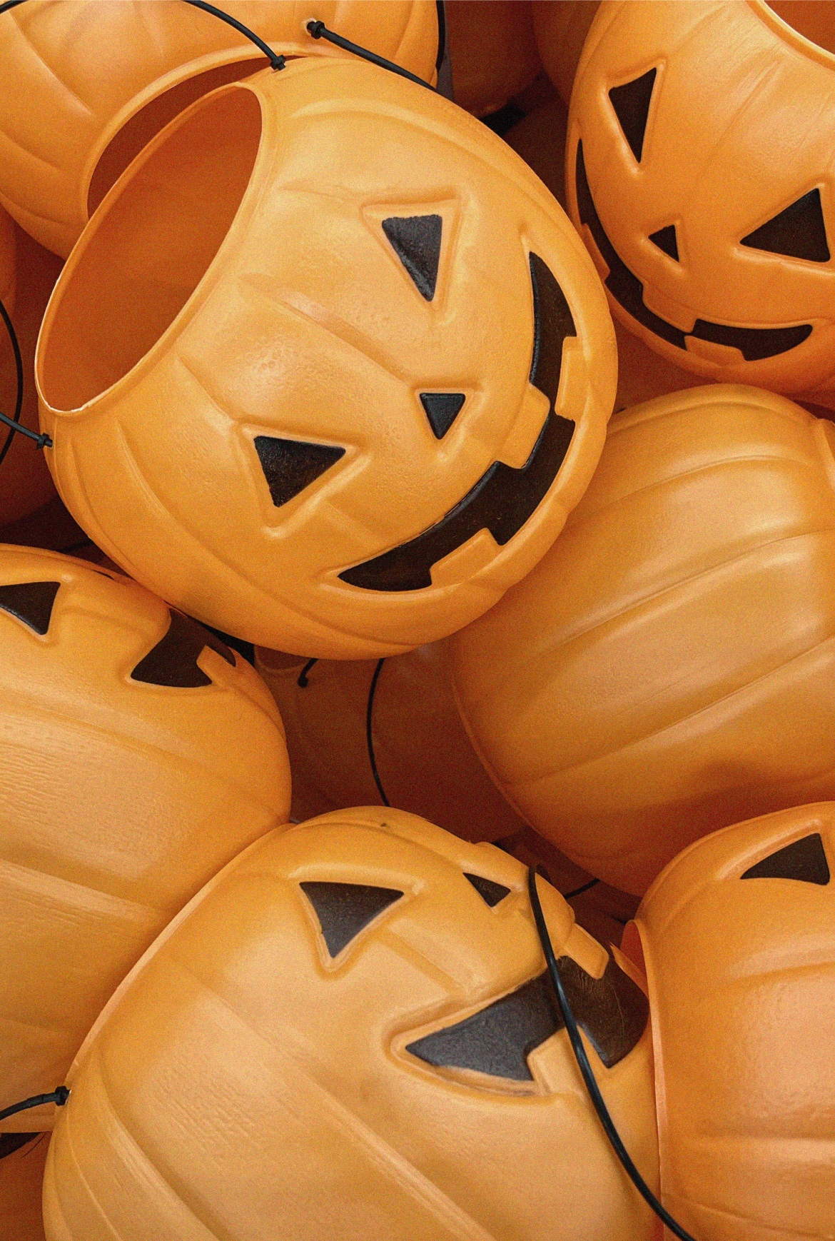 Halloween Plastic Pumpkin Buckets