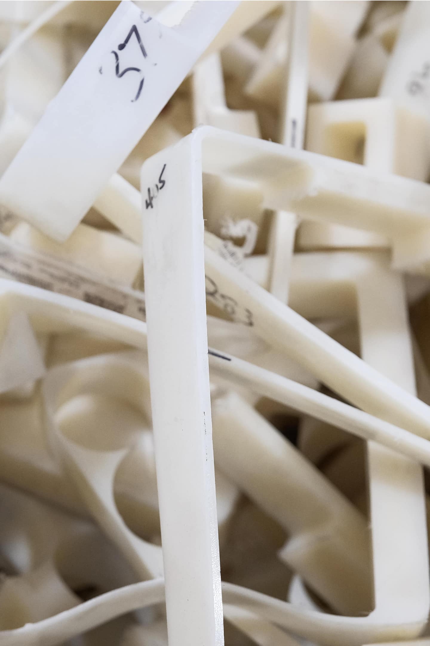 Closeup of medical plastic waste